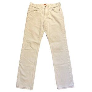 Tommy Bahama Mens 30x32‎ Bleached Sand Weft Side Keys Vintage Slim Jeans Cream